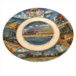 Vintage 50's Atlantic City Convention Hall Decorative Plate 10"